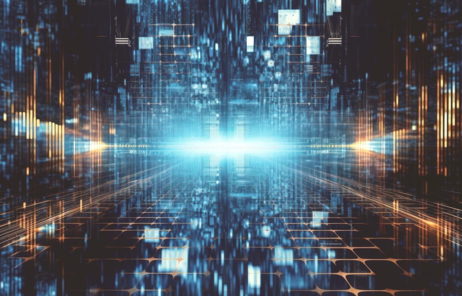 Students collaborating on blockchain project development in modern learning environment